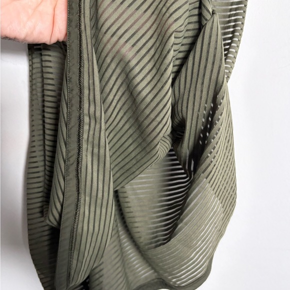 Lululemon Sheer Striped Racerback Tank Olive Green - Picture 3 of 4
